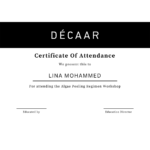 decaar certificate